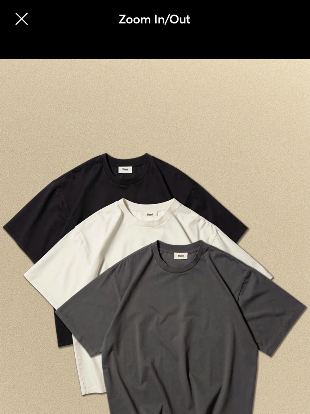 NWT Elwood Core Men's Classic Crewneck T-Shirt in Dark Gray Medium - Picture 2 of 2
